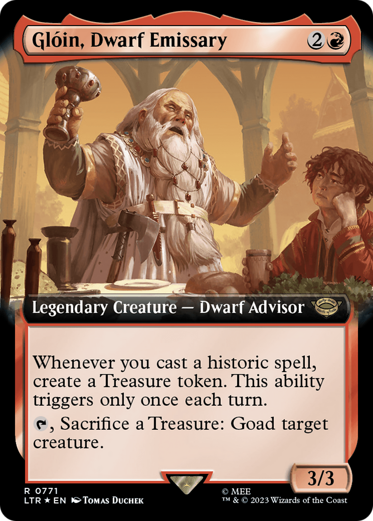 Glóin, Dwarf Emissary (LTR-771) - The Lord of the Rings: Tales of Middle-earth: (Extended Art) Surge Foil [Rare]