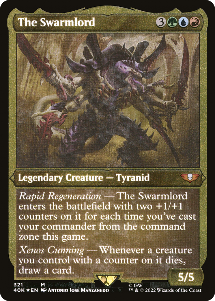The Swarmlord (40K-321) - Warhammer 40,000 Commander Etched Foil [Mythic]