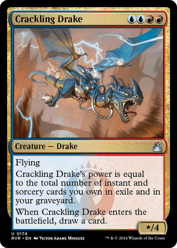 Crackling Drake (RVR-174) - Ravnica Remastered [Uncommon]
