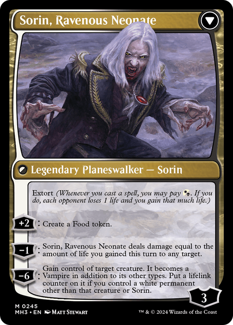 Sorin of House Markov // Sorin, Ravenous Neonate (MH3-245) - Modern Horizons 3 Foil [Mythic]