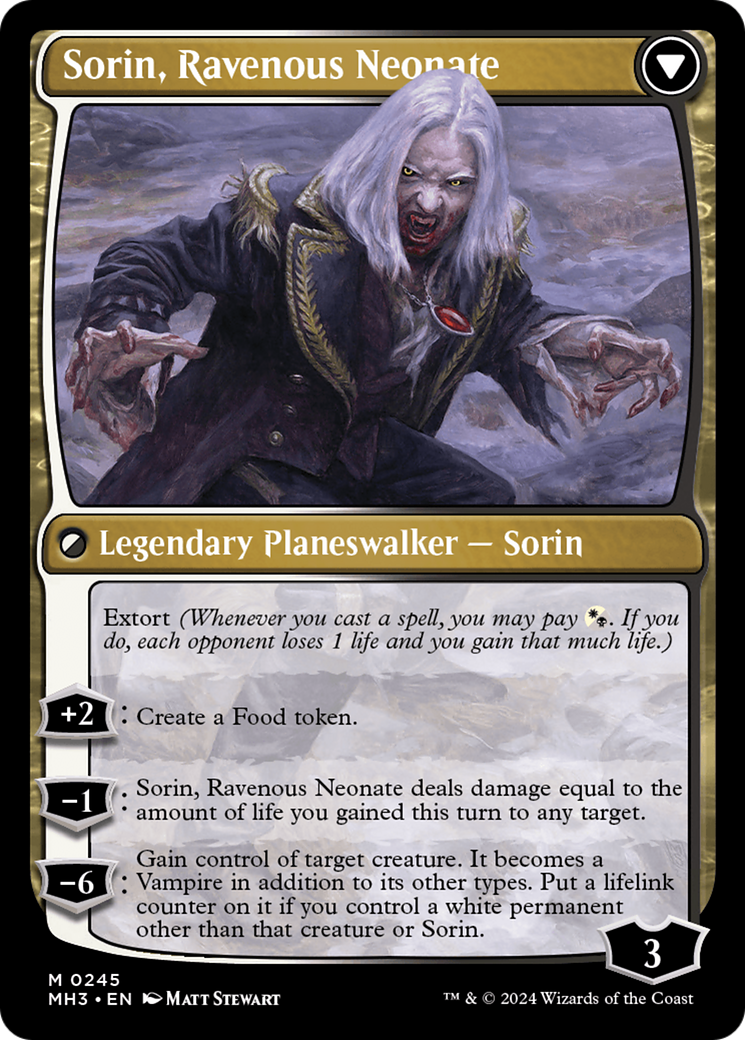 Sorin of House Markov // Sorin, Ravenous Neonate (MH3-245) - Modern Horizons 3 [Mythic]