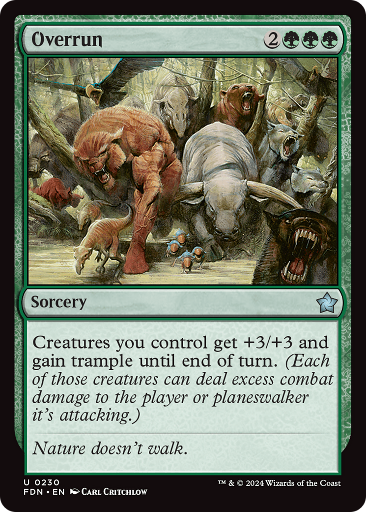 Overrun (FDN-230) - Foundations Foil [Uncommon]