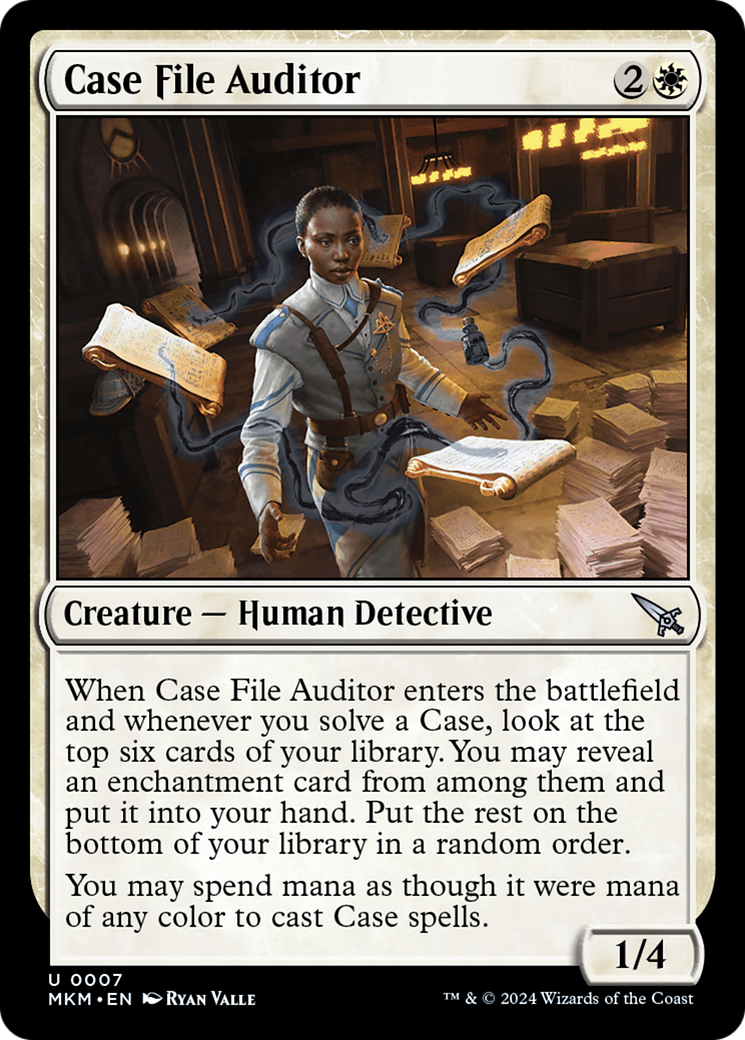 Case File Auditor (MKM-07†) - Murders at Karlov Manor Foil [Uncommon]