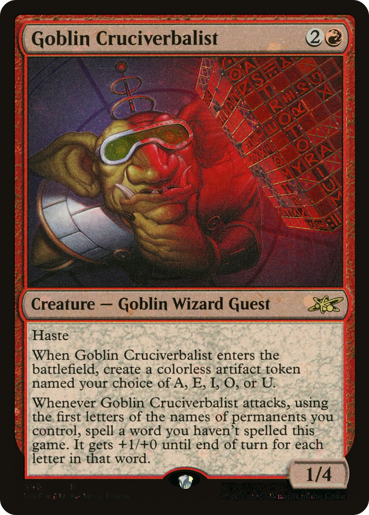Goblin Cruciverbalist (UNF-396) - Unfinity Galaxy Foil [Rare]