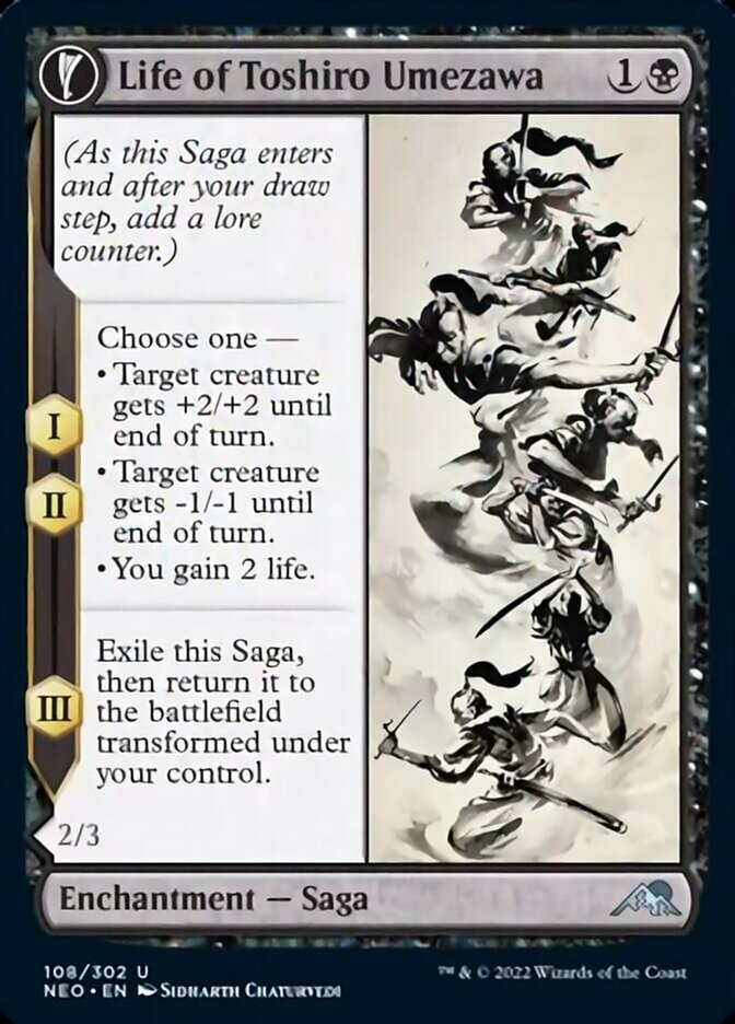 Life of Toshiro Umezawa // Memory of Toshiro (NEO-108) - Kamigawa: Neon Dynasty: (fandfc) [Uncommon]