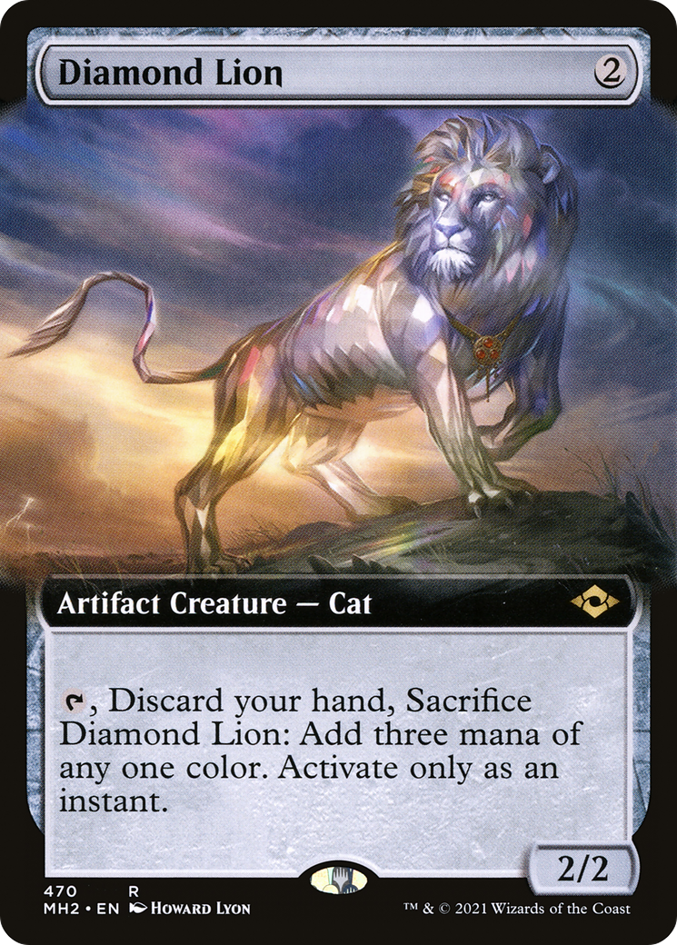 Diamond Lion (MH2-470) - Modern Horizons 2: (Extended Art) Foil [Rare]
