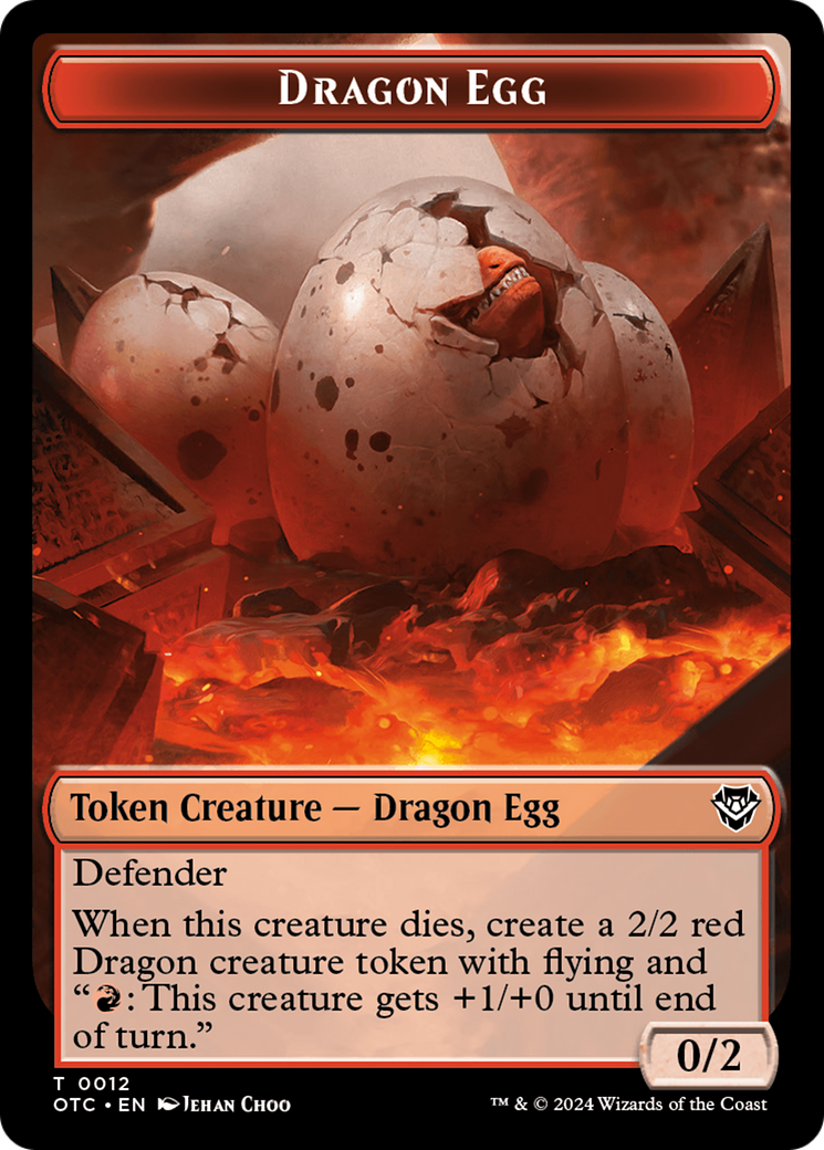 Dragon Egg (TOTC-012) - Outlaws of Thunder Junction Commander Tokens [Common]