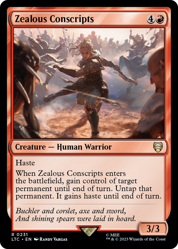 Zealous Conscripts (LTC-231) - Tales of Middle-earth Commander [Rare]