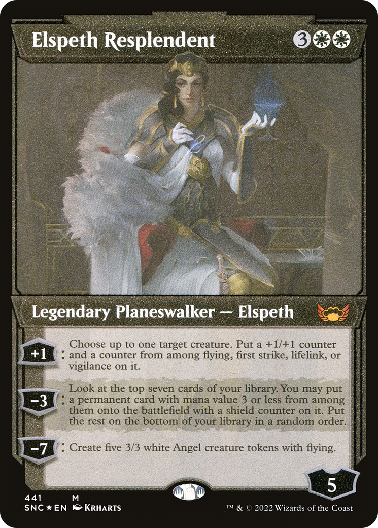Elspeth Resplendent (SNC-441) - Streets of New Capenna: (Showcase) Etched Foil [Mythic]