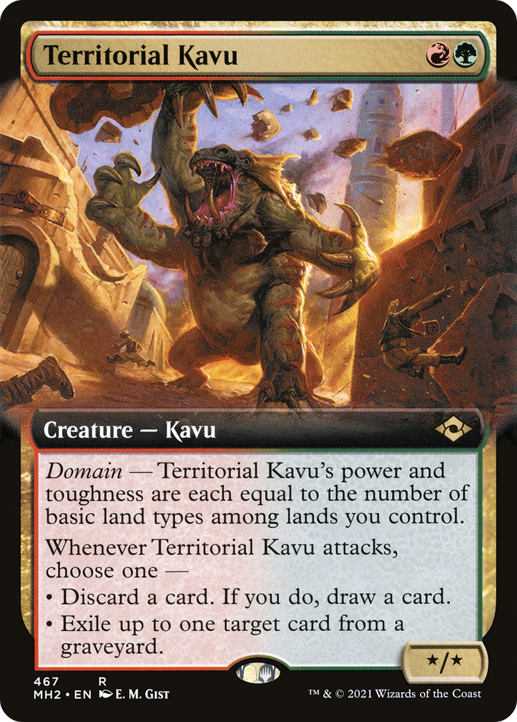 Territorial Kavu (MH2-467) - Modern Horizons 2: (Extended Art) Foil [Rare]