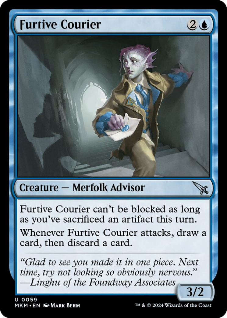 Furtive Courier (MKM-059) - Murders at Karlov Manor [Uncommon]