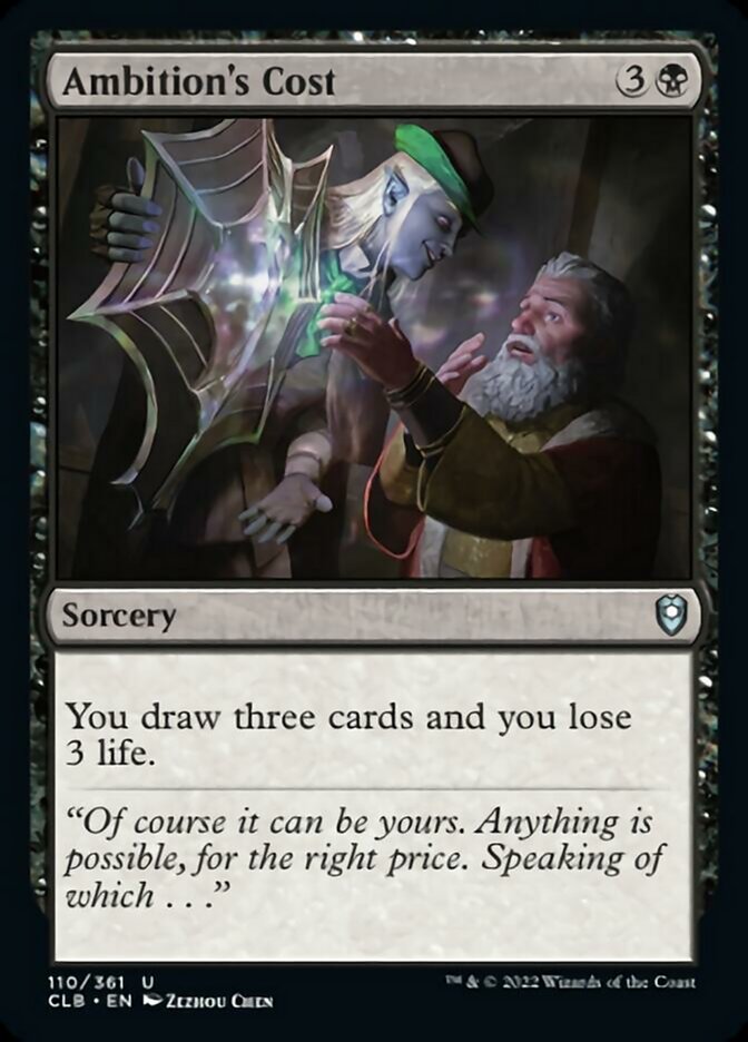 Ambition's Cost (CLB-110) - Commander Legends: Battle for Baldur's Gate [Uncommon]