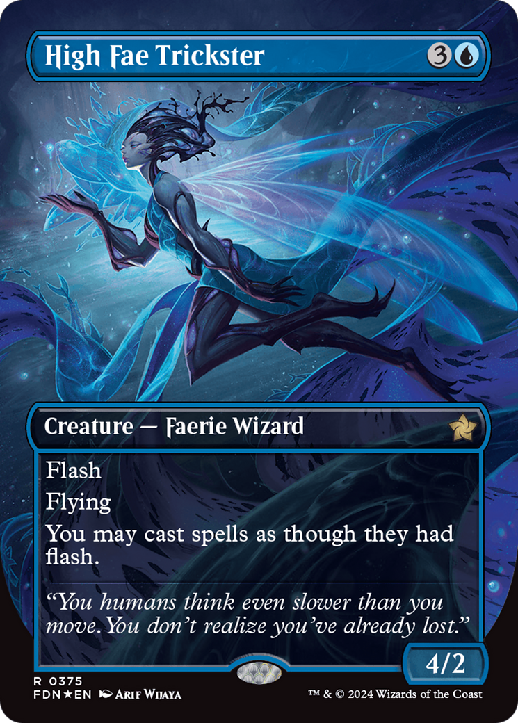 High Fae Trickster (FDN-375) - Foundations (Borderless) Foil [Rare]