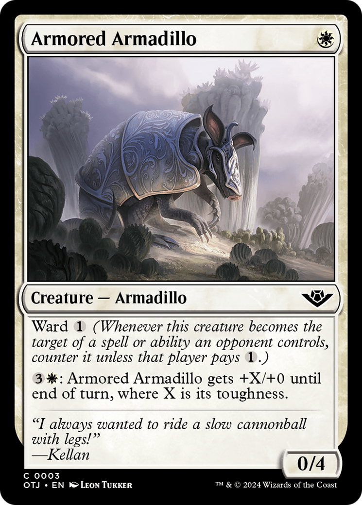 Armored Armadillo (OTJ-003) - Outlaws of Thunder Junction Foil [Common]
