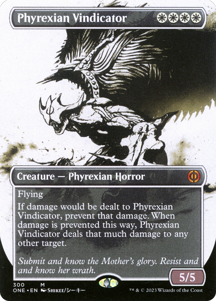 Phyrexian Vindicator (ONE-300) - Phyrexia: All Will Be One: (Showcase) (Borderless) [Mythic]