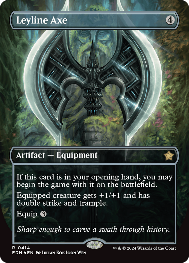 Leyline Axe (FDN-414) - Foundations (Borderless) Foil [Rare]