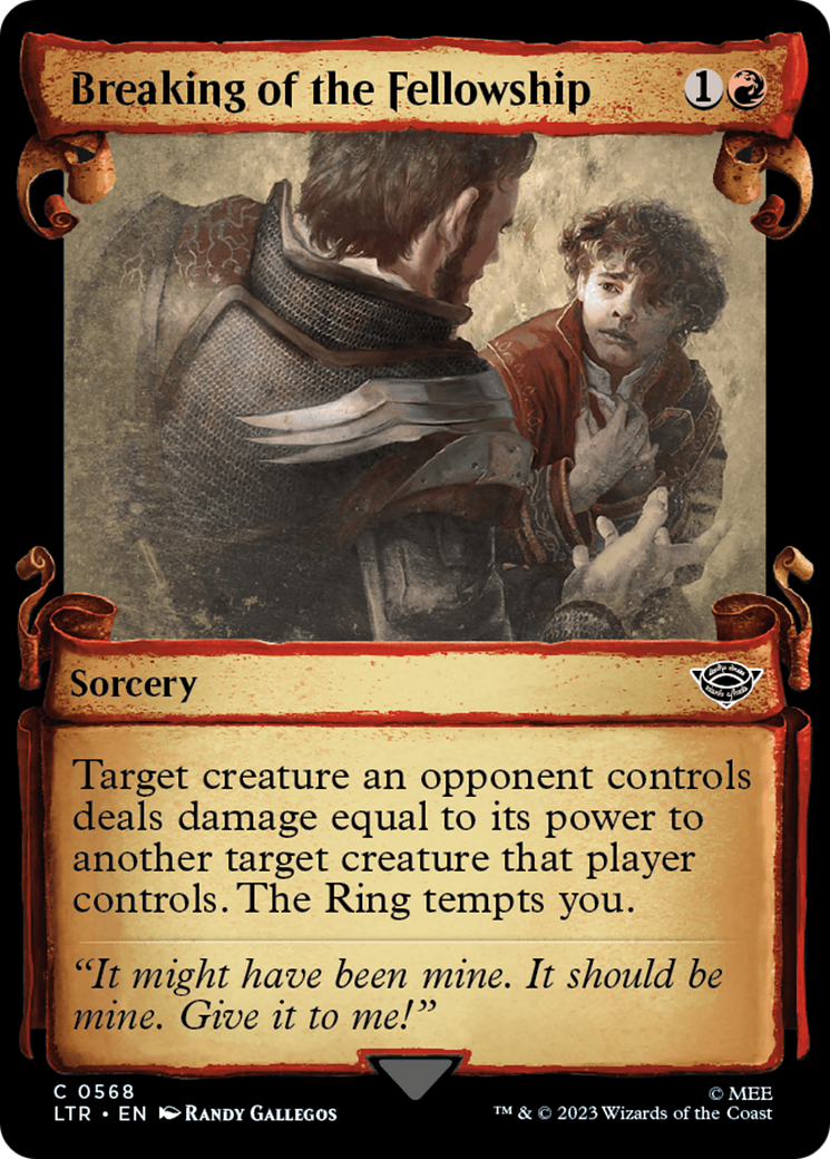 Breaking of the Fellowship (LTR-568) - The Lord of the Rings: Tales of Middle-earth: (Showcase) Scroll Foil [Common]