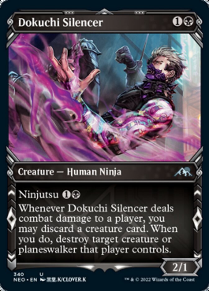 Dokuchi Silencer (NEO-340) - Kamigawa: Neon Dynasty: (Showcase) [Uncommon]