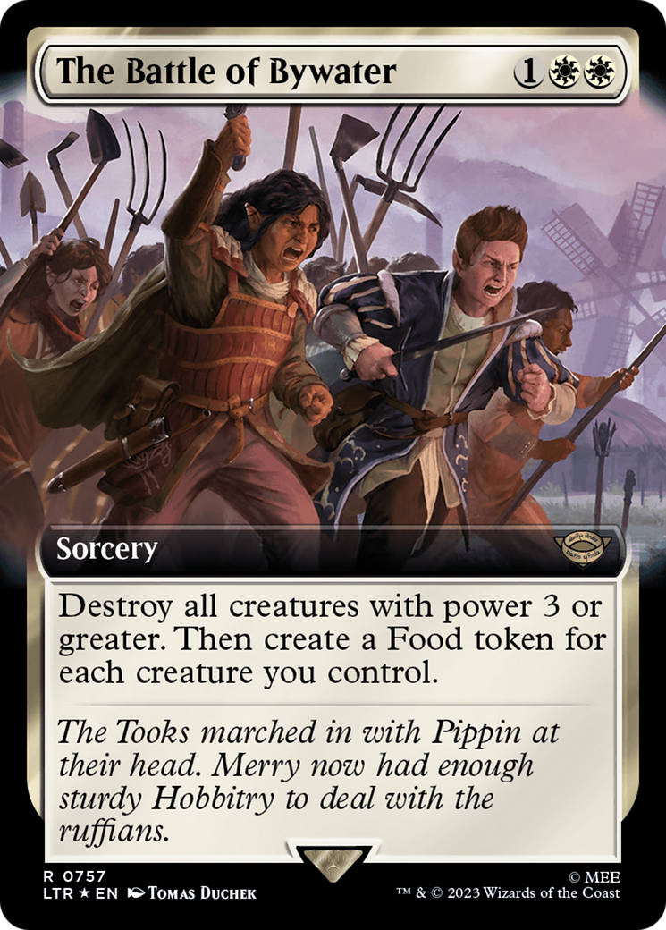 The Battle of Bywater (LTR-757) - The Lord of the Rings: Tales of Middle-earth: (Extended Art) Surge Foil [Rare]