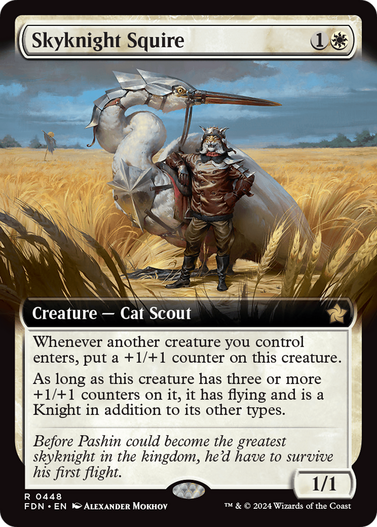 Skyknight Squire (FDN-448) - Foundations: (Extended Art) [Rare]