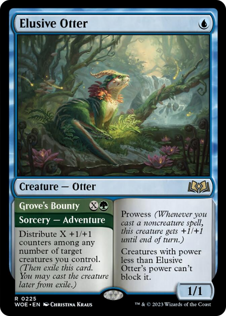 Elusive Otter // Grove's Bounty (WOE-225) - Wilds of Eldraine [Rare]