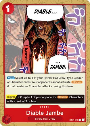 Diable Jambe (ST01-016) - Starter Deck 1: Straw Hat Crew  [Common]