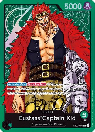 Eustass"Captain"Kid (001) (ST02-001) - Starter Deck 2: Worst Generation Foil [Leader]