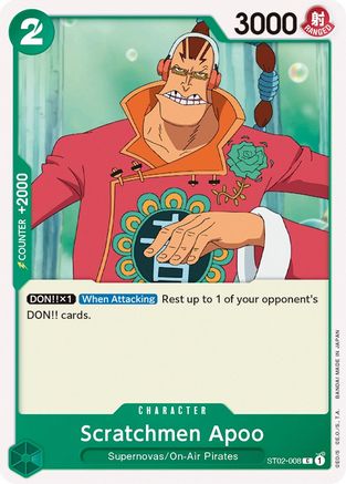 Scratchmen Apoo (ST02-008) - Starter Deck 2: Worst Generation  [Common]