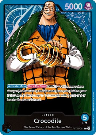 Crocodile (001) (ST03-001) - Starter Deck 3: The Seven Warlords of The Sea  [Leader]