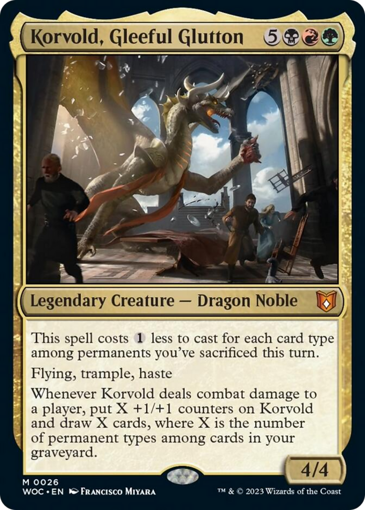 Korvold, Gleeful Glutton (WOC-026) - Wilds of Eldraine Commander [Mythic]