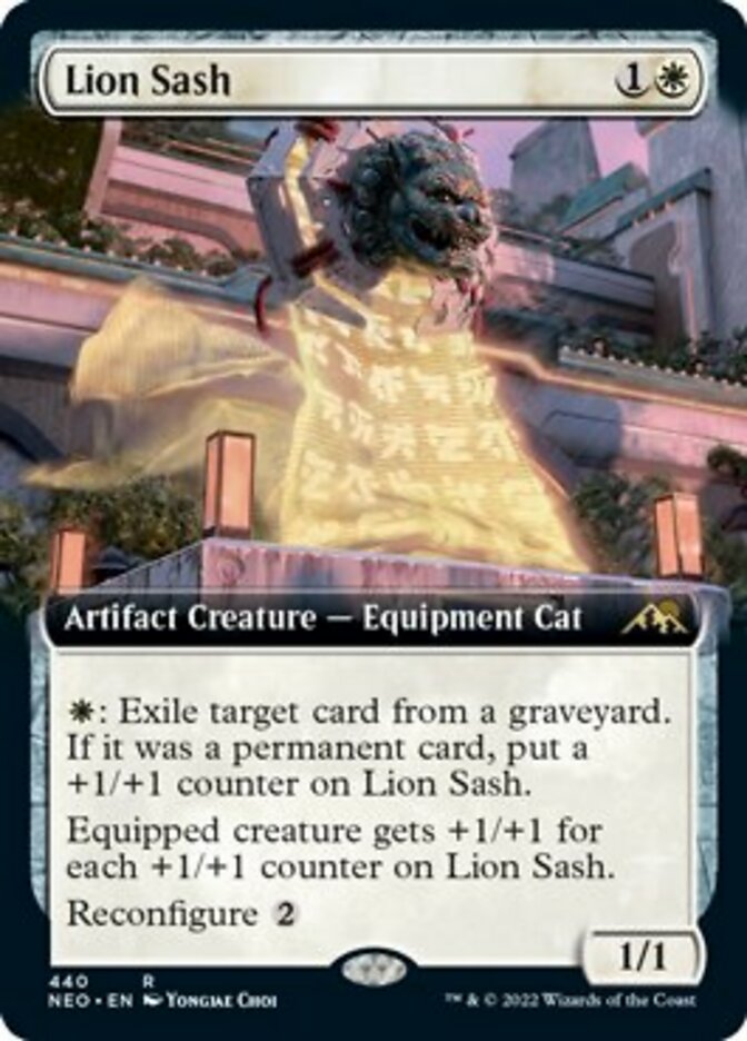 Lion Sash (NEO-440) - Kamigawa: Neon Dynasty: (Extended Art) [Rare]