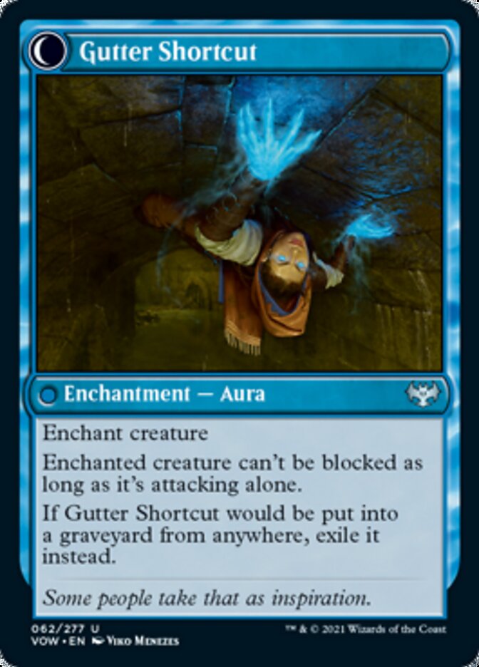 Gutter Skulker // Gutter Shortcut (VOW-062) - Innistrad: Crimson Vow: (Double Faced Transform) [Uncommon]