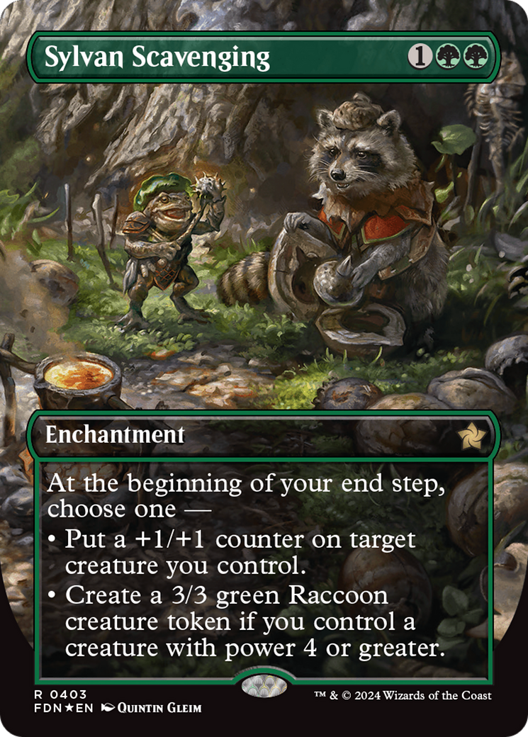 Sylvan Scavenging (FDN-403) - Foundations (Borderless) Foil [Rare]