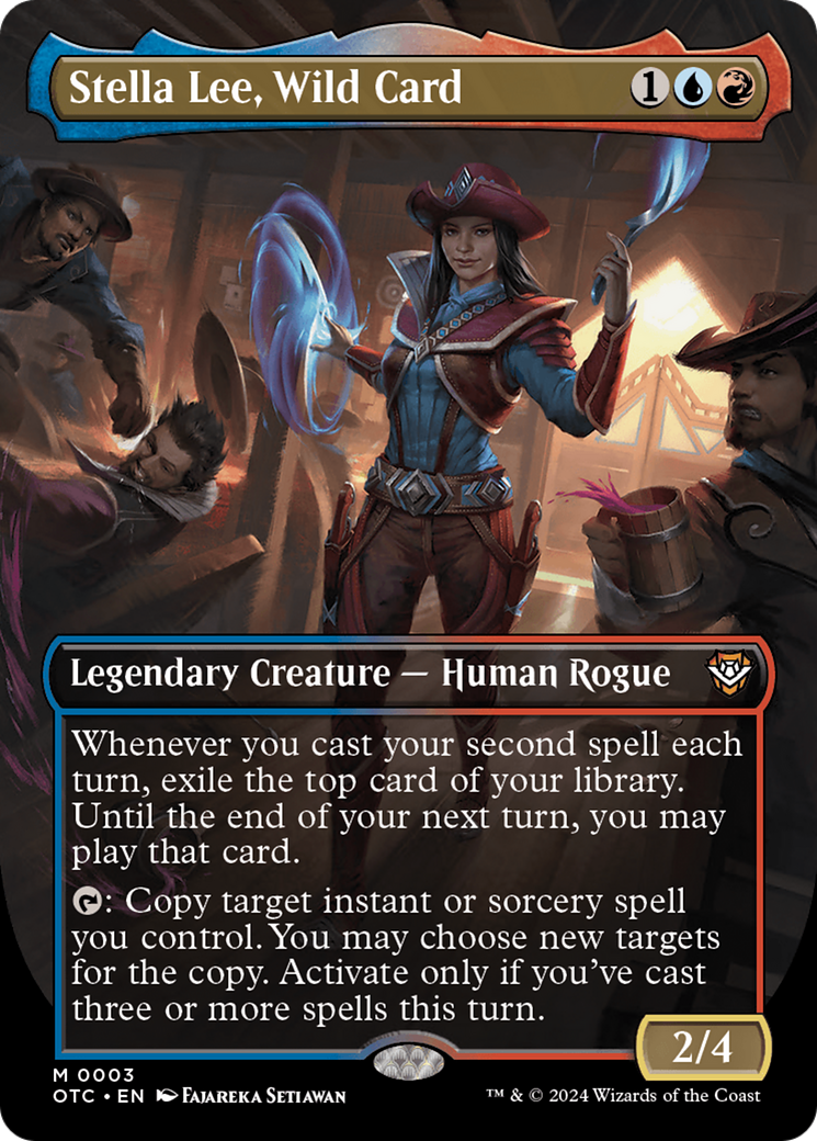 Stella Lee, Wild Card (OTC-003) - Outlaws of Thunder Junction Commander (Borderless) [Mythic]
