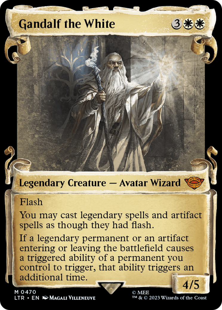 Gandalf the White (LTR-470) - The Lord of the Rings: Tales of Middle-earth: (Showcase) Scroll [Mythic]
