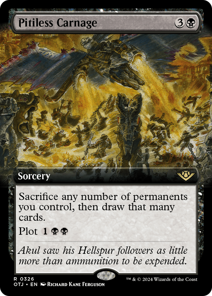 Pitiless Carnage (OTJ-326) - Outlaws of Thunder Junction: (Extended Art) Foil [Rare]