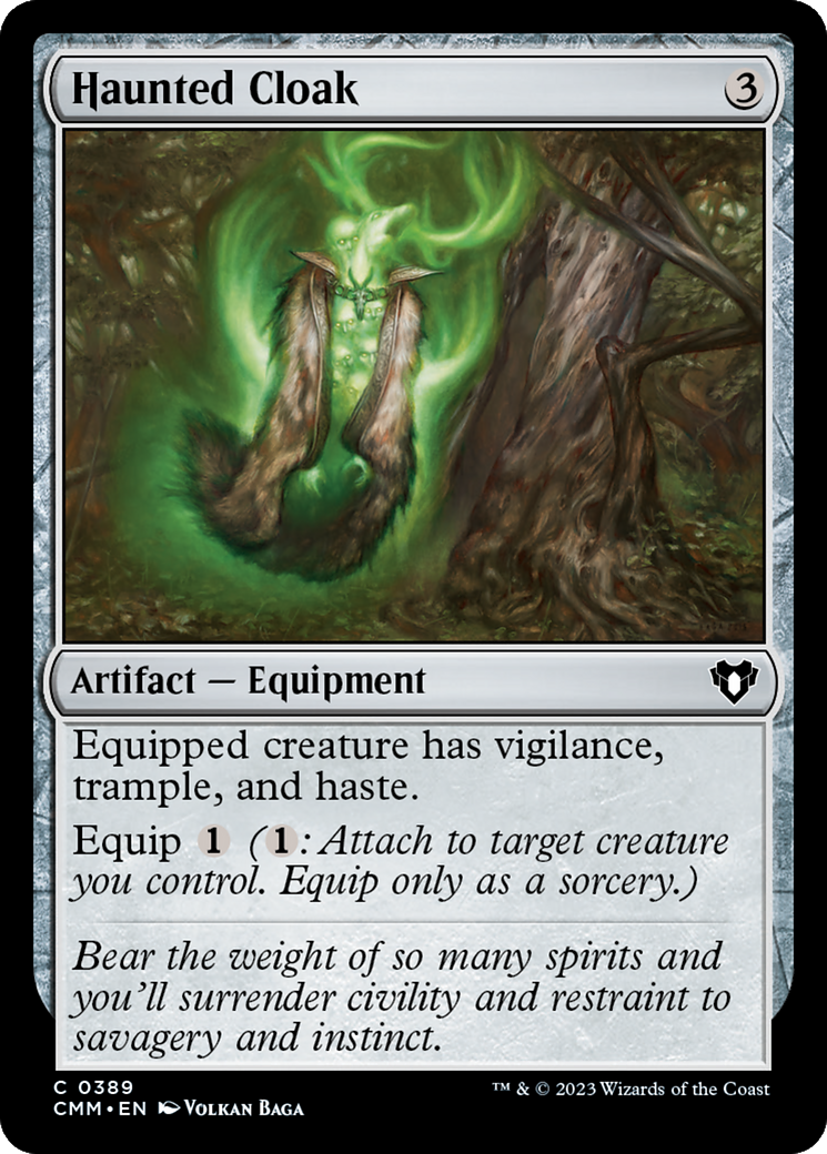 Haunted Cloak (CMM-389) - Commander Masters [Common]