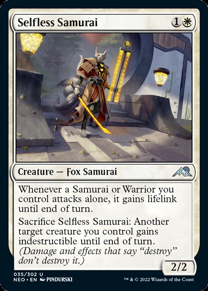 Selfless Samurai (NEO-035) - Kamigawa: Neon Dynasty [Uncommon]