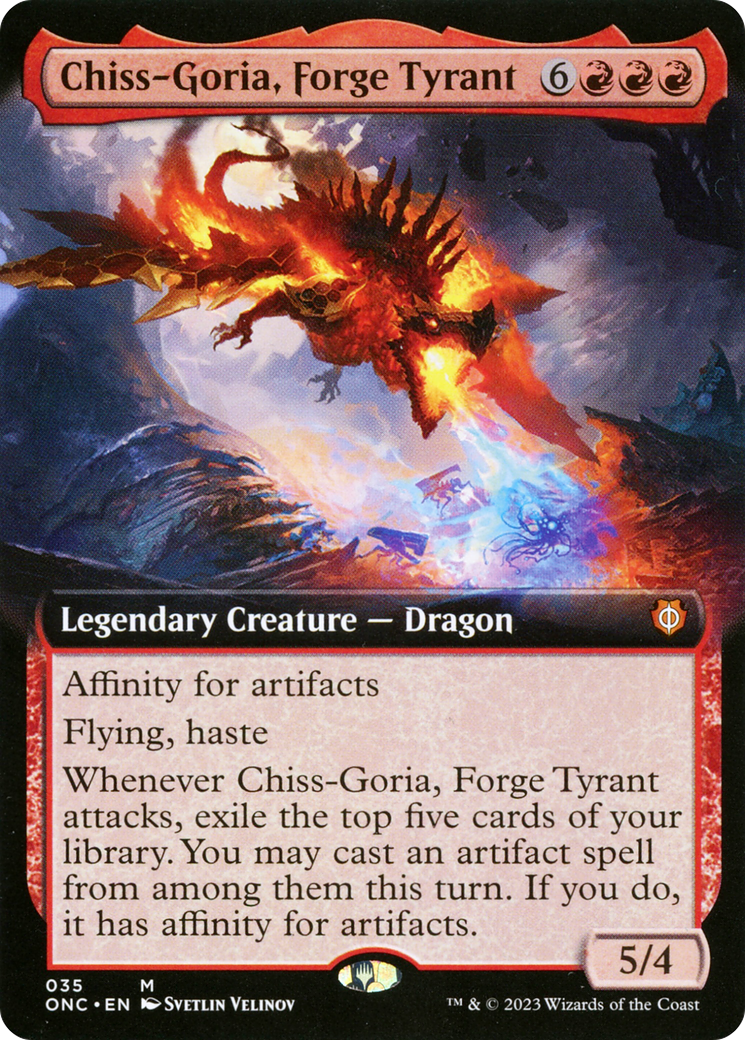 Chiss-Goria, Forge Tyrant (ONC-035) - Phyrexia: All Will Be One Commander: (Extended Art) [Mythic]
