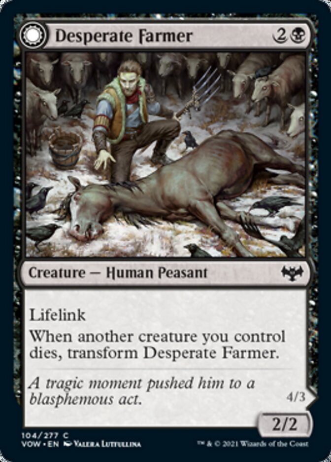 Desperate Farmer // Depraved Harvester (VOW-104) - Innistrad: Crimson Vow: (Double Faced Transform) [Common]