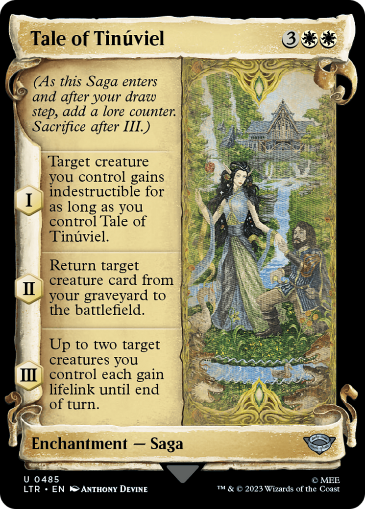 Tale of Tinúviel (LTR-485) - The Lord of the Rings: Tales of Middle-earth: (Showcase) Scroll Foil [Uncommon]