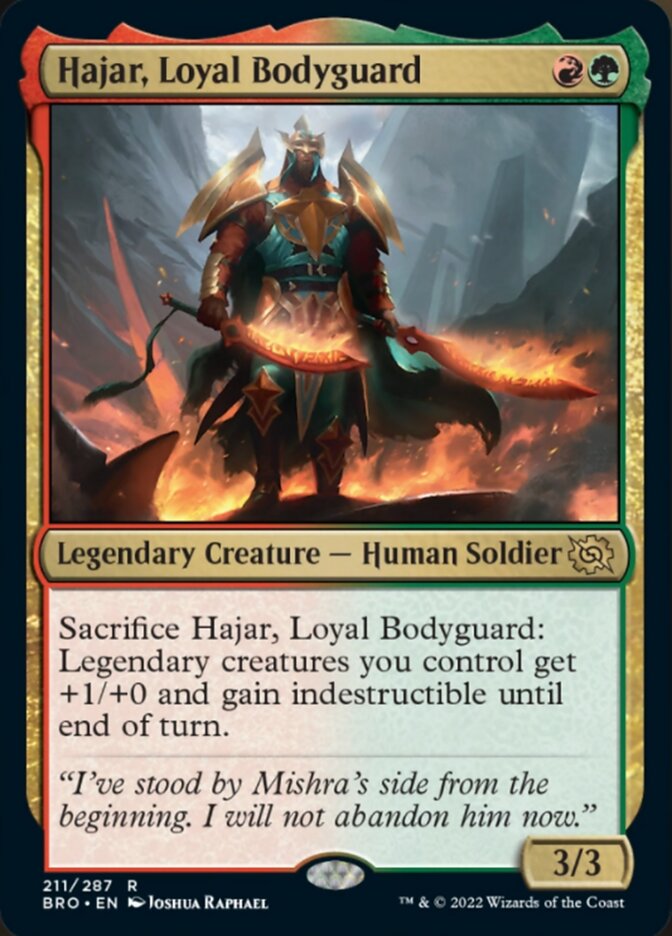 Hajar, Loyal Bodyguard (BRO-211) - The Brothers' War [Rare]