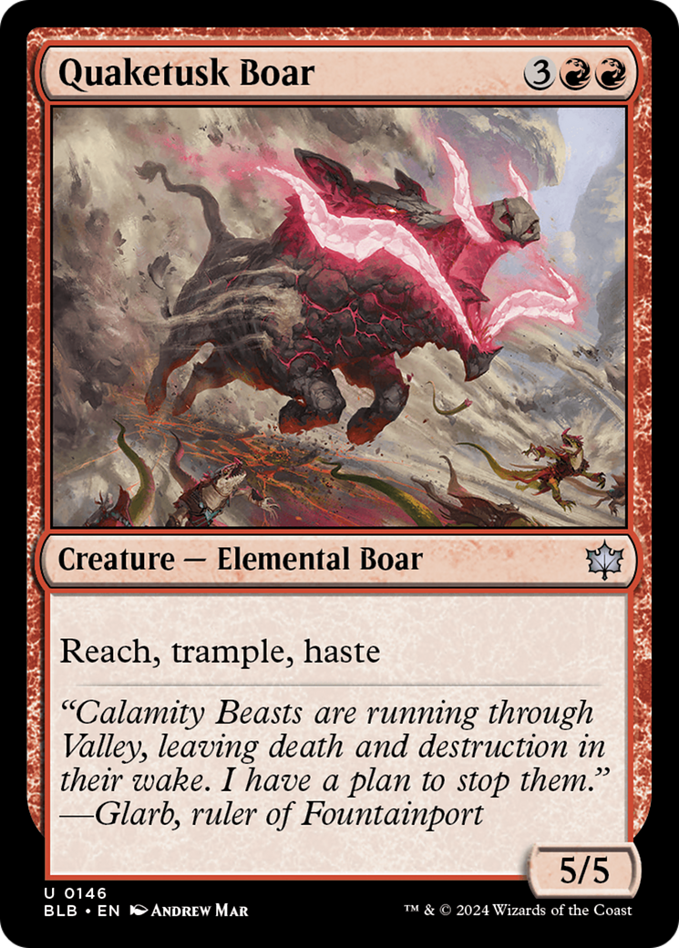 Quaketusk Boar (BLB-146) - Bloomburrow [Uncommon]
