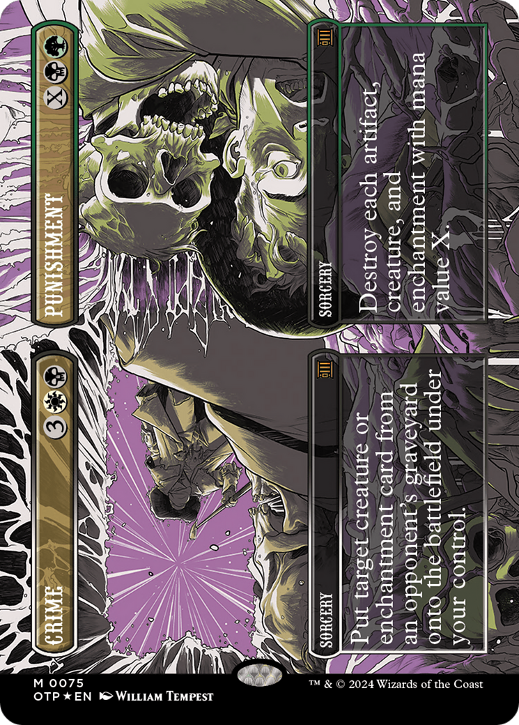 Crime // Punishment (OTP-075) - Breaking News: (Showcase) (Borderless) Foil [Mythic]