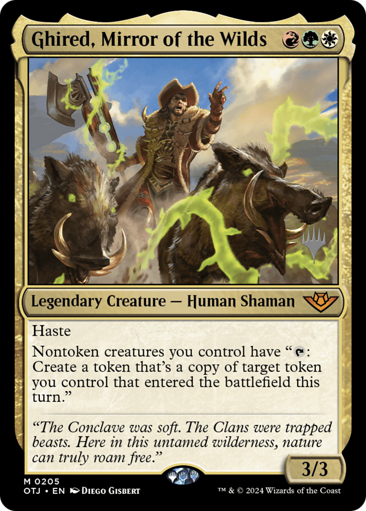 Ghired, Mirror of the Wilds (POTJ-205P) - Outlaws of Thunder Junction Promos Foil [Mythic]