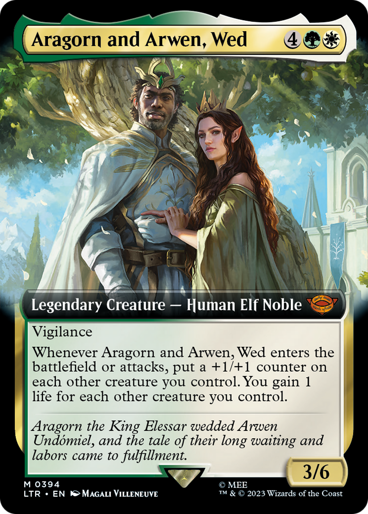 Aragorn and Arwen, Wed (LTR-394) - The Lord of the Rings: Tales of Middle-earth: (Extended Art) [Mythic]