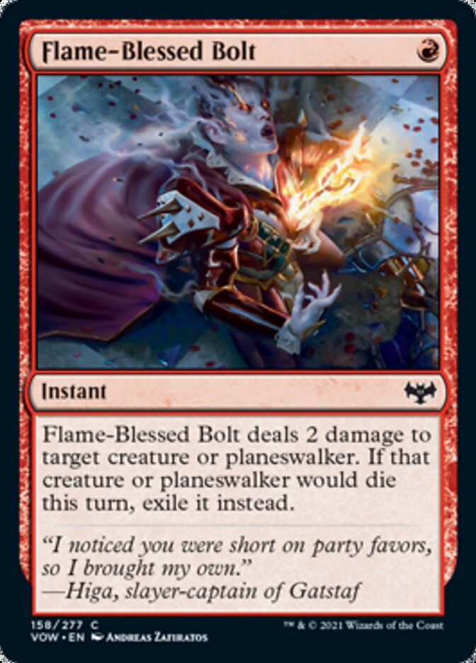 Flame-Blessed Bolt (VOW-158) - Innistrad: Crimson Vow [Common]