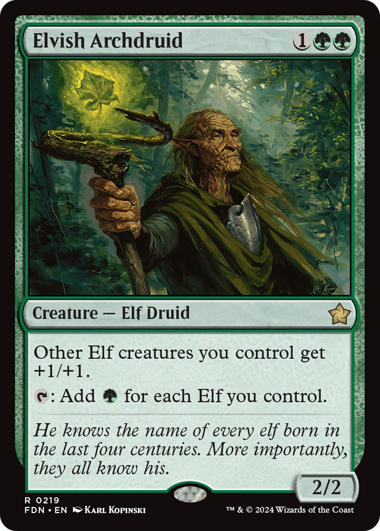 Elvish Archdruid (FDN-219) - Foundations Foil [Rare]
