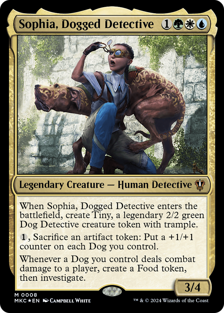 Sophia, Dogged Detective (MKC-008) - Murders at Karlov Manor Commander Foil [Mythic]