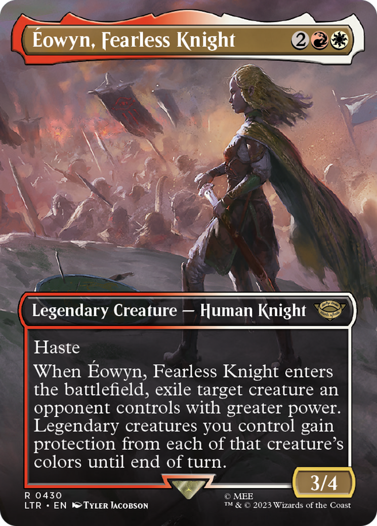 Éowyn, Fearless Knight (LTR-430) - The Lord of the Rings: Tales of Middle-earth (Borderless) Foil [Rare]